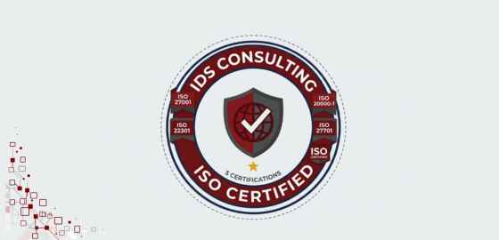 ISO certified data consultancy — IDS Consulting ISO 9001, 27001, 27701, 22301 and 20000-1 certificates